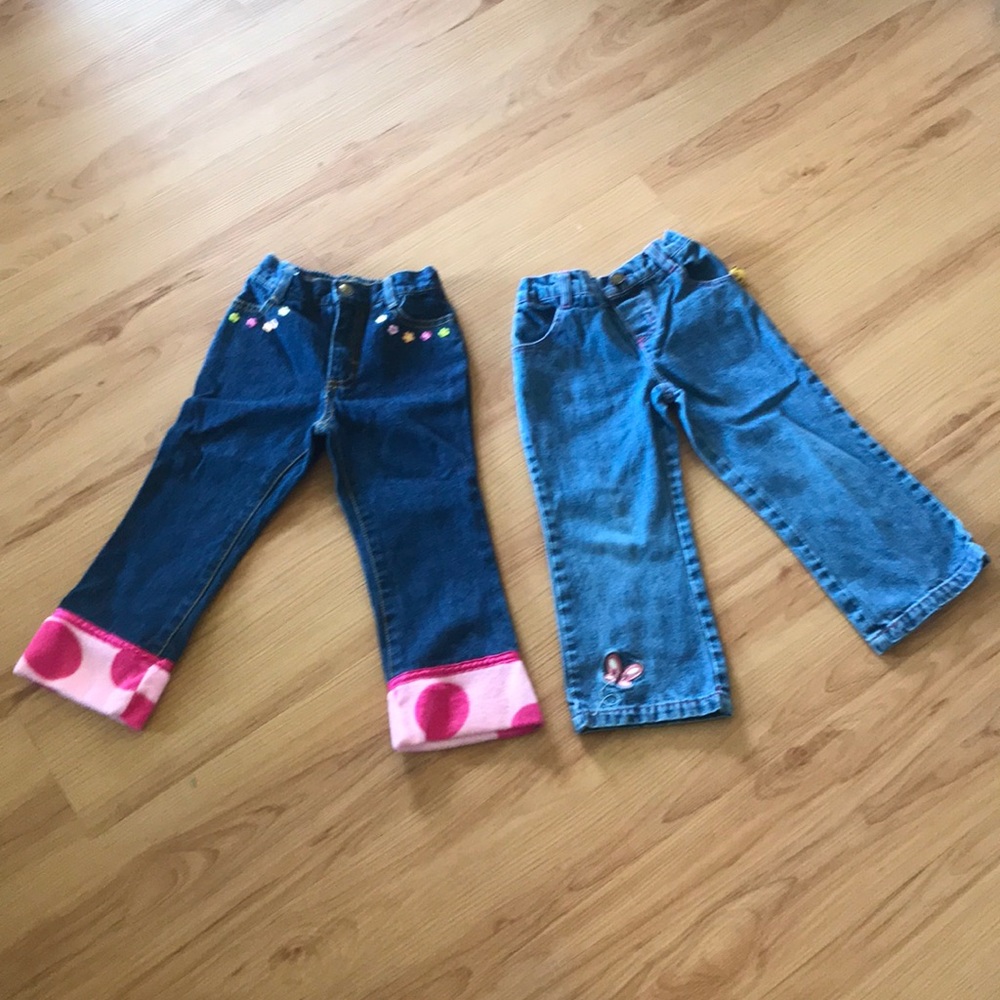 Set of Two 3T Girls Jeans with Elastic - Disney